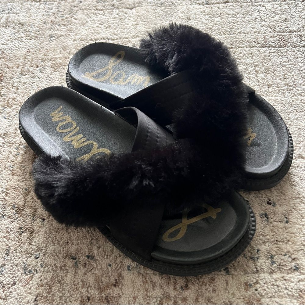Sam Edelman Bianca Faux Fur Platform Sandal Women's Size 7